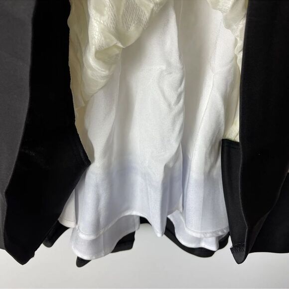 Rachel Rachel Roy Womens White Black  Mixed Media A-Line Dress SZ 2 $119 Cream - Picture 4 of 5